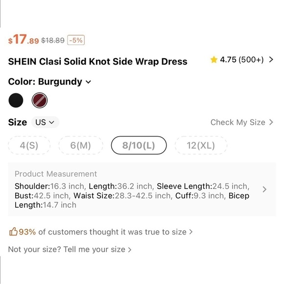 Red Wrap Dress/Robe - Picture 6 of 6